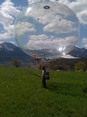 Entrainement avec la bulle transparente. Trièves 38